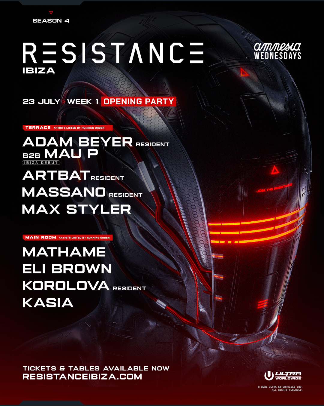 RESISTANCE Ibiza Week 1 Billing