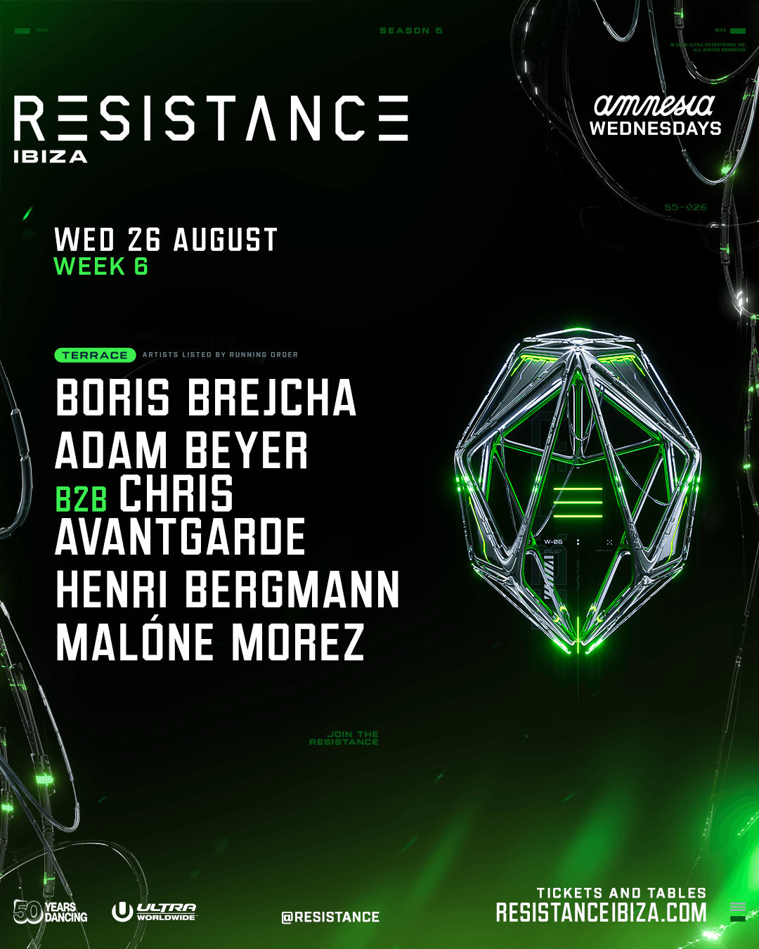 RESISTANCE Ibiza Week 6 - 26 Aug 2026