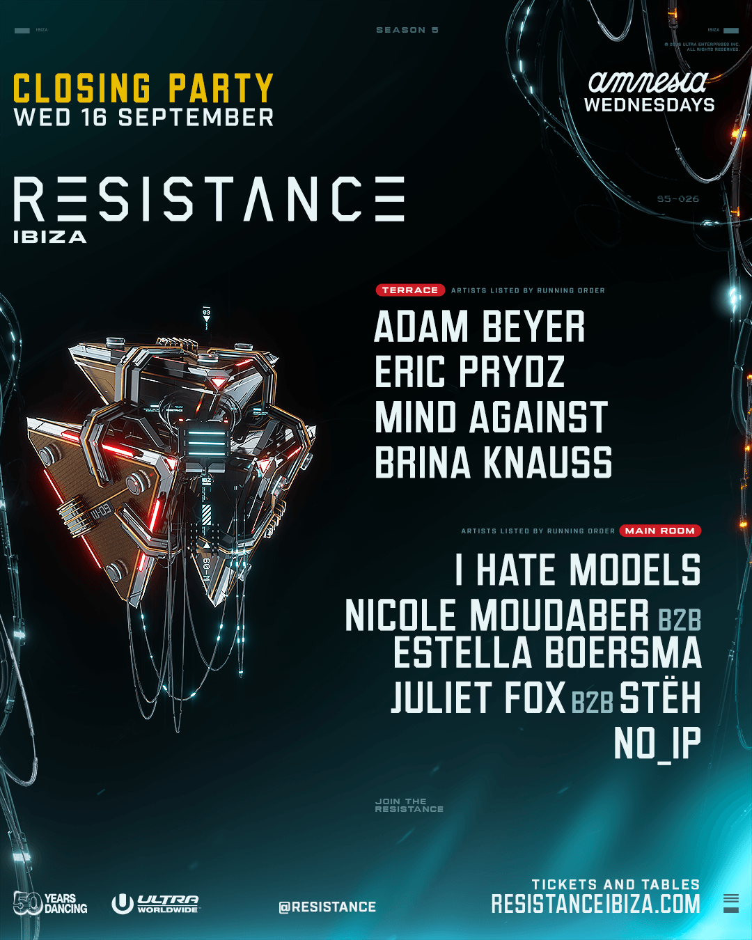 RESISTANCE Ibiza Week 9 Closing Party - 16 Sep 2026