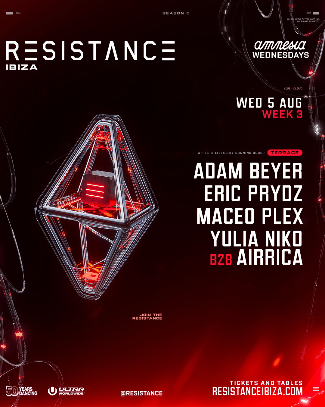 RESISTANCE Ibiza Week 3 - 5 Wed 2026