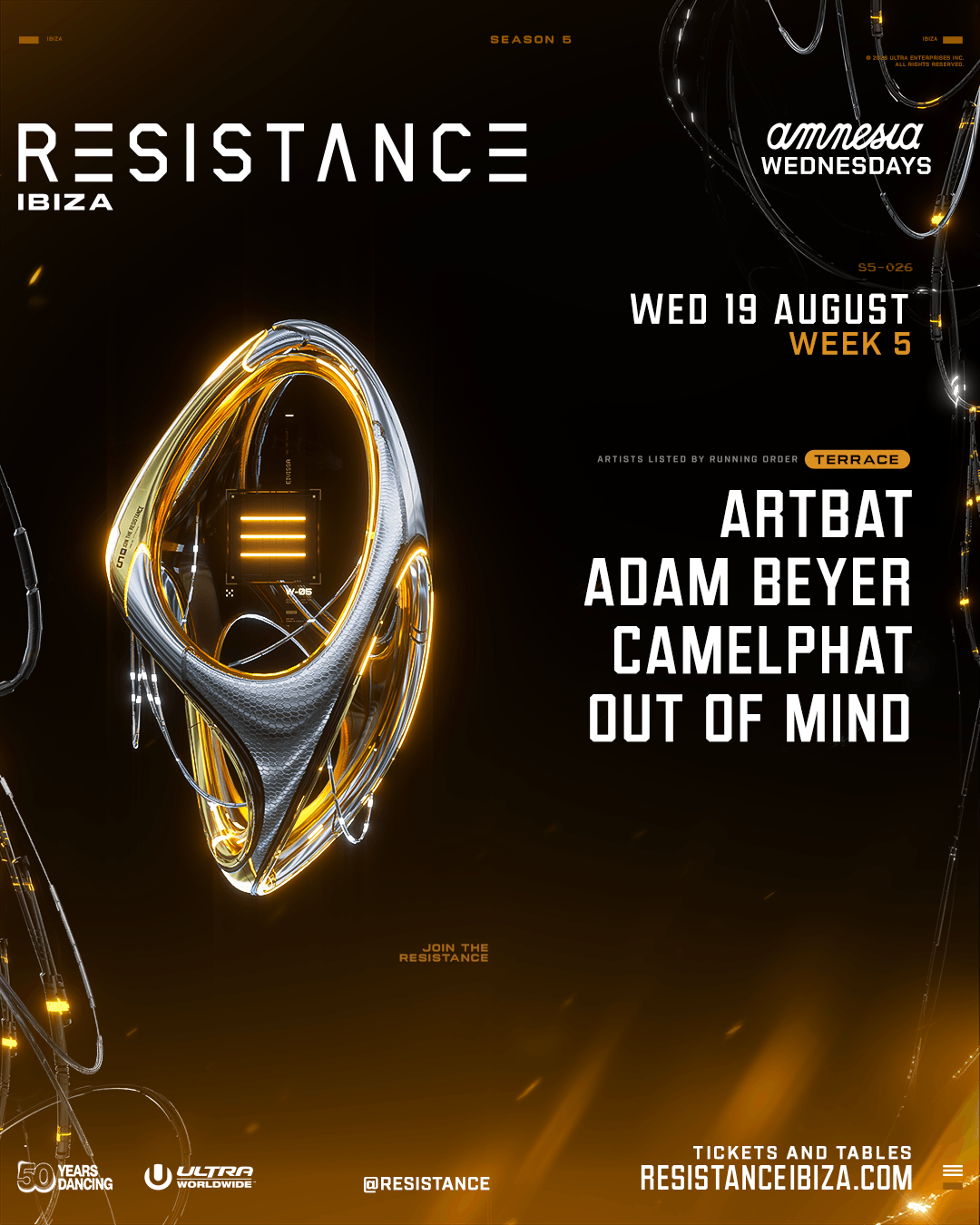 RESISTANCE Ibiza Week 5 - 19 Aug 2026